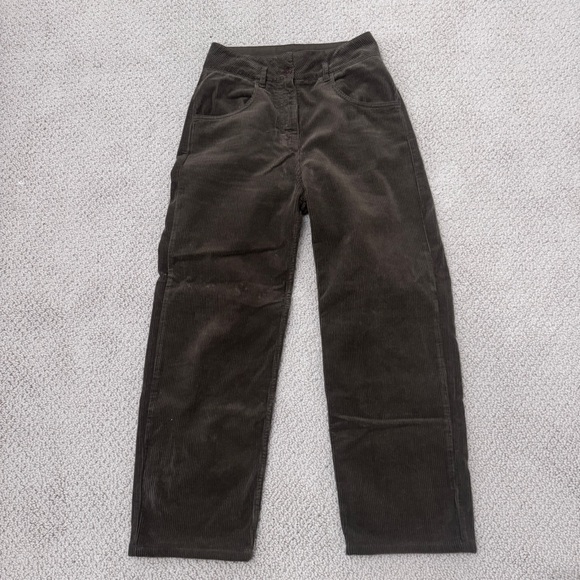 Poetry London Wide Wale Corduroy Pants | Olive Brown | Size UK 8 / US 4-like new - Picture 5 of 13